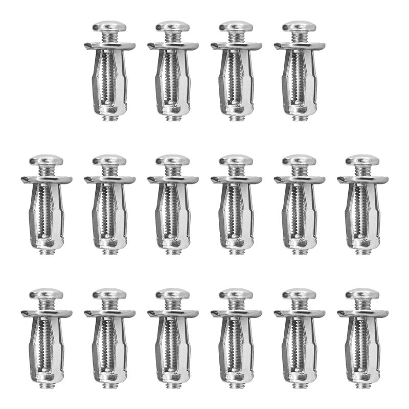 AUXBC 16PCS M5 x 25mm Petal Nuts, Expansion Screw Jack Nuts, Carbon Steel Rustproof Corrosion-Resistant Fasteners for Securing Thin Soft Wall, Hollow Wall, Iron Skin, Metal Plate Frame Container Tag - Image 1